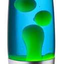 JAMBO BEZALM 16-Inch Beautiful Lamp, Relaxing Night Light Nighlight Home Decor Living Room Office Bedroom Lamp for Adults, Teens, and Kids, Magma Light (16", Silver Base, Blue Liquid, Yellow Wax)