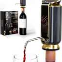 Luxurious 3-in-1 Electric Wine Aerator, Dispenser & Vacuum Pump - Wine Preservation System - Gifts for Women Wife Men Husband(Black/Gold)