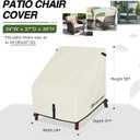 Porch Shield Patio Chair Covers - Waterproof Outdoor Lounge Deep Seat Adirondack Chair Cover 2 Pack - 34W x 37D x 36H inch, Beige