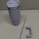 Konokyo 30 oz Tumbler with Handle and 2 Straws,2 in 1 Lid Insulated Water Bottle Stainless Steel Travel Coffee Mug,Lavender