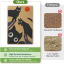 3-in-1 Sisal Cat Scratcher Mat 23.6x15.7'' Protects Carpet Couch & Furniture with Sticker Tape, Floor & Wall Cat Scratching Pad, Anti-Slip, Durable for Indoor Outdoor Cats (Warm Beige)