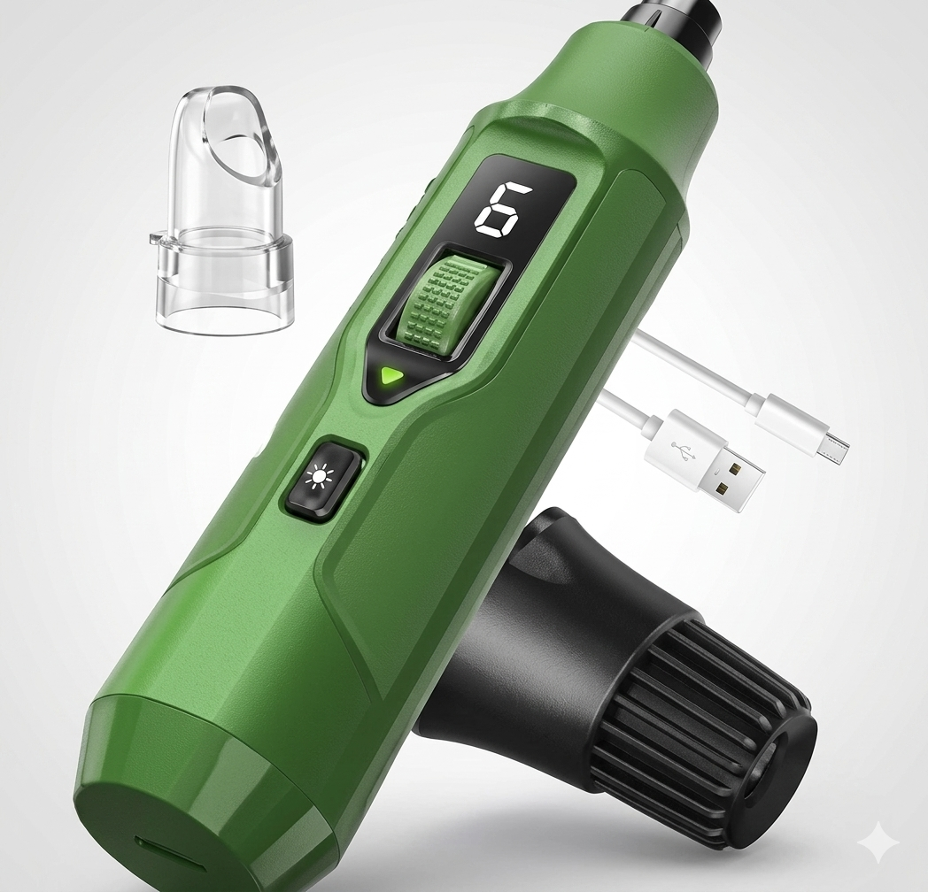 2 x YABIFE 4-Lights Dog Nail Grinder, Easy Quick Locate Dog Nail Trimmers, for Puppy Paw, Green
