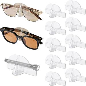 Eyeglasses Organizer Wall Mounted Sunglass Holder for Home Glasses Storage Display Rack, Home Decoration, 10 Pack