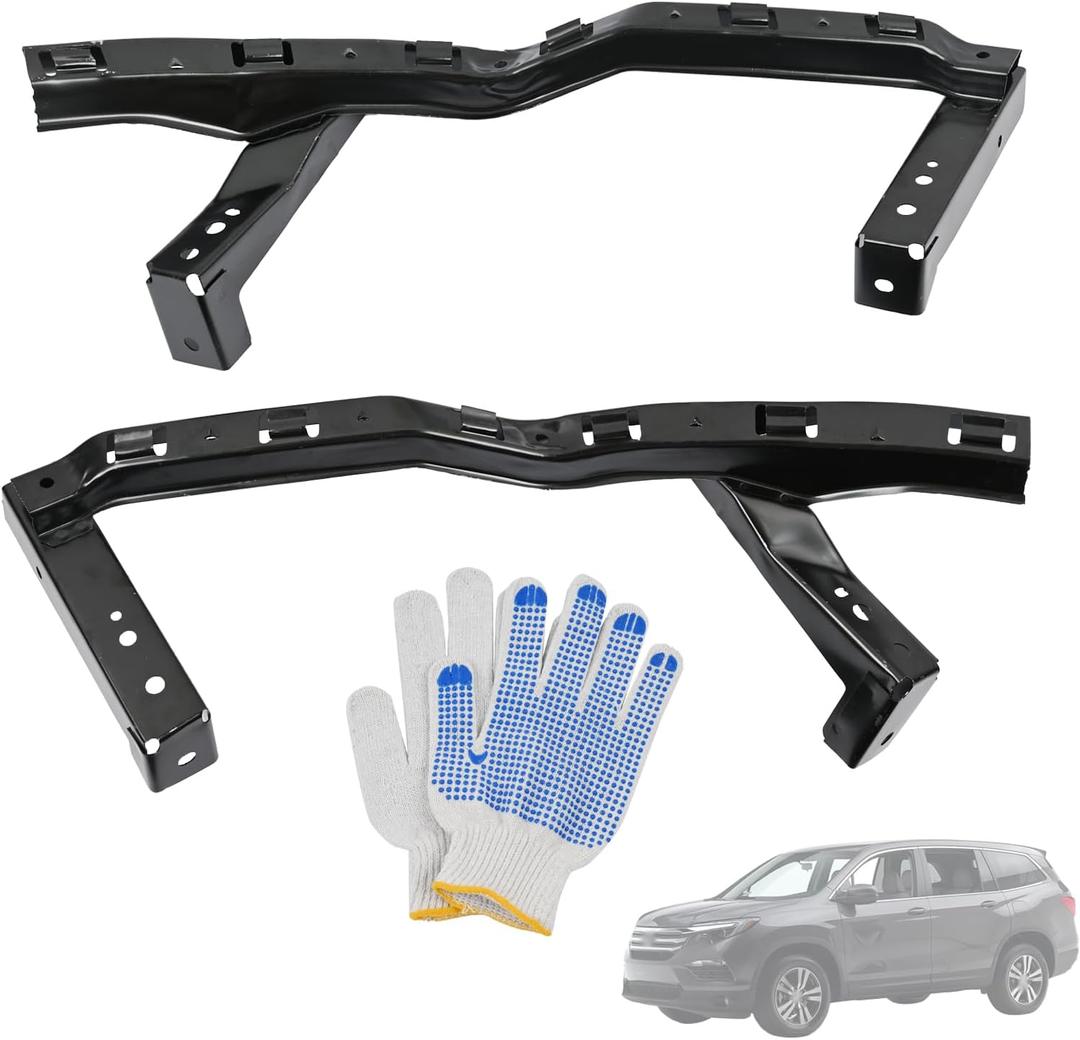 Front Bumper Bracket Left & Right Upper 71140-TG7-A01 71145-TG7-A00 Compatible with Honda Pilot 2016-2022/Ridgeline 2017-2020 Front Bumper Mount Beam| HO1042121 HO1043121