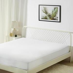 Amazon Basics Waterproof Mattress Protector, White, King