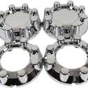 Fit F250 F350 SD 4x4 Chrome Wheel Center Hub Caps 8 Lug Rim Lug Cover Hubs