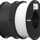 Creality 2kg Black & White PLA 1.75mm Filament Bundle for 3D Printing with NoTangling Strong Bonding and Overhang Performance, Accuracy +/ 0.02mm
