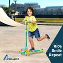 3-Wheel Kids Scooter with Multi-Color Lights on Deck & Wheels 5-Height Adjustable Handlebar, Wide Anti-Slip Deck, Child Safety Certified, Boys & Girls Ages 3+ Supports Up to 150 lbs