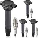 UF557 Ignition Coil Packs and Iridium Spark Plugs Fit for 07-16 Jeep Compass Patriot/ 11-14 Chrysler 200,07-10 Sebring/Dodge 08-14 Avenger,07-12 Caliber,09-16 Journey