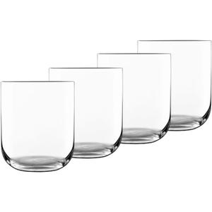 Luigi Bormioli Sublime 15.25 Oz Double Old Fashioned Glasses, Set of 4 - Made in Italy, Whiskey Glassware with Minimalist Design - Durable SON.hyx Drinkware for Cocktails, Spirits, Water, Juice