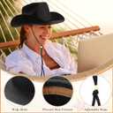 JaGely 15 Pcs Straw Cowboy Hats Wide Brim Summer Hat Women Men Country Accessories for Western Themed Party Concerts Birthday