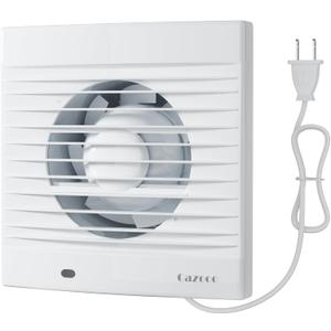 6 Inch Bathroom Exhaust Fan with Plug, 320 m/h, 35 dB Ultra Quiet, Wall Window Mount Ventilation Fan for Large Bathroom, Kitchen, Laundry, Commercial Use