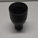 TriTrust Exhaust Tip, 2.5 Inch Inlet, 4.5'' Outlet 7'' Long Muffler Tip, Powder Coated Black Stainless Steel Truck Car Tail Tip, Weld On 2.5'' Outer Diameter Tailpipe, 2.5"ID x 4.5"OD x 7"L