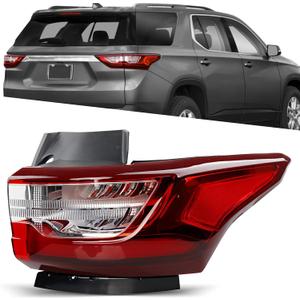 LED Outer Tail Light - Brake Taillight Compatible with Chevy Traverse 2018-2021 - Rear Lamp Assembly Replacement for 84618032 and GM2805130 - Outer Passenger Right Side
