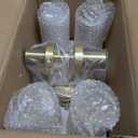 Wall Sconces Set of Two, Hardwired Brushed Gold Bathroom Sconces Wall Lighting with Clear Glass, Modern Sconces Wall Decor Set of 2 Bathroom Light fixtures for Mirror Hallway (Bulbs Not Included)