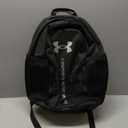 Under Armour Unisex Hustle Sport 6.0 Backpack, (001) Black/Black/Metallic Silver, One Size Fits Most