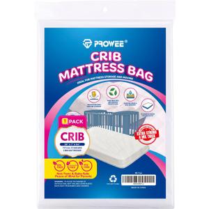 Crib Mattress Storage Bag Heavy-Duty 4 Mil Thick Waterproof Moving Bag Strong, Tear-Resistant Protective Cover for Baby Crib Mattress Storage or Transport
