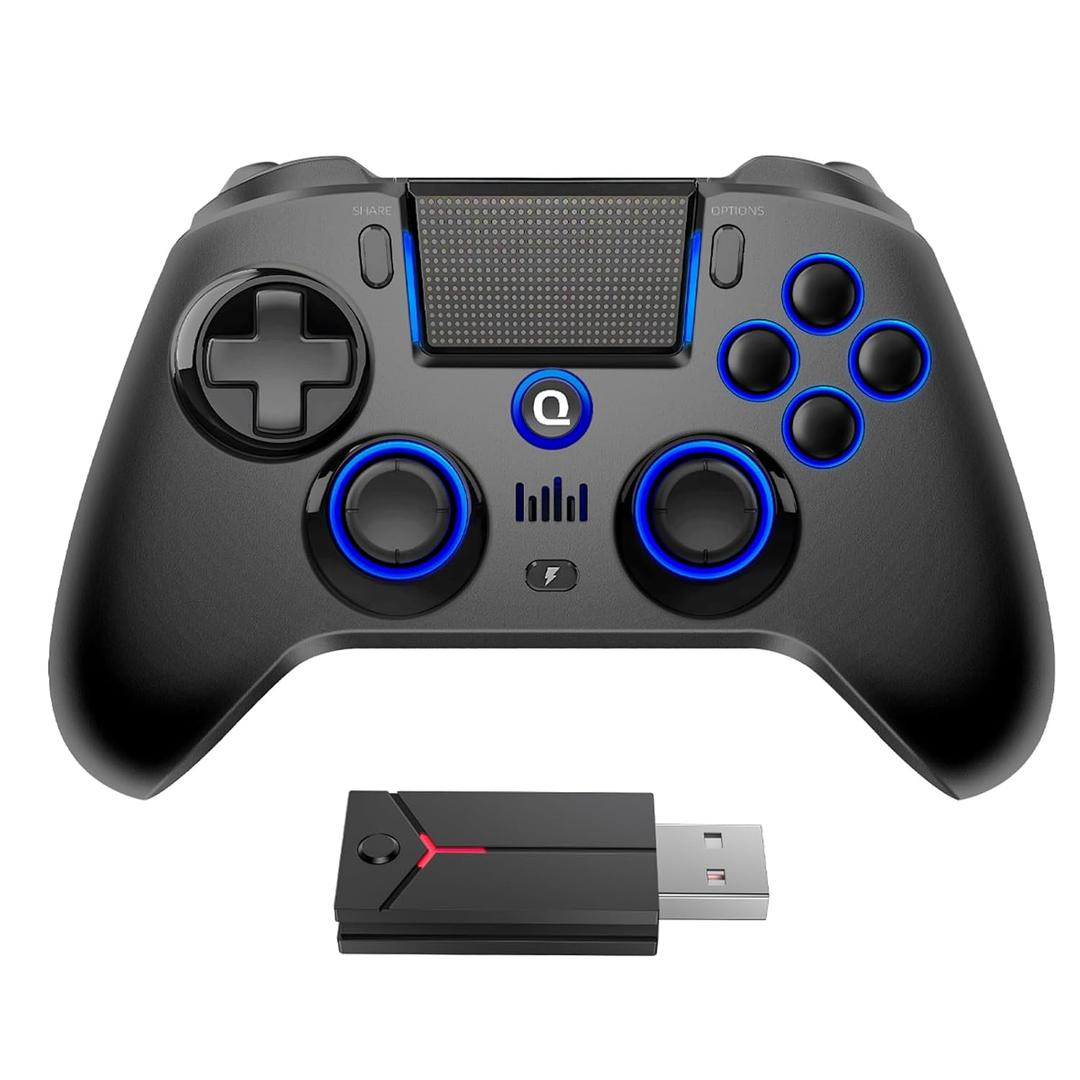 QRD Spark N5 Wireless Controller for PS5/PS4/PC - including QRD PS5 Wireless Adapter Converter, Hall Effect Joysticks, Touchpad, Gyro, Macro Buttons