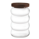 Airtight Glass Tea Storage Jar with Lid Stylish Container for Spices Beans and Sugar Clear Glass Canister for Kitchen Organization pink