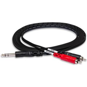 Hosa TRS-203 Insert Cable 1/4 Inches TRS to Dual RCA - 9 Feet