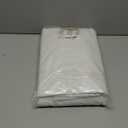 H.VERSAILTEX Linen Curtains 100% Blackout Curtains for Bedroom 96 inch Long Full Light Blocking Nature Linen Blended Window Curtains for Living Room Nickel Grommet (2 Panels, Heathered White)