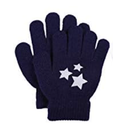 Cooraby 3 Pairs Kids Warm Magic Gloves Winter Stretchy Knit Gloves For Boys Girls