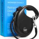 Retractable Dog Leash for Medium Dogs up to 55 lbs  17ft Long Hands Free Lead for Dogs  Reflective Heavy Duty Puppy Leash and Waist Dog Leashes for Training, Running, Outside  Correa para Perros