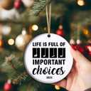 Life is Full of Important Choices - Golf Lover Ornament, Dad Grandpa Golf Clubs Christmas Ornament Gift, Golf Decor Gifts for Dad Men Golfer (C9)
