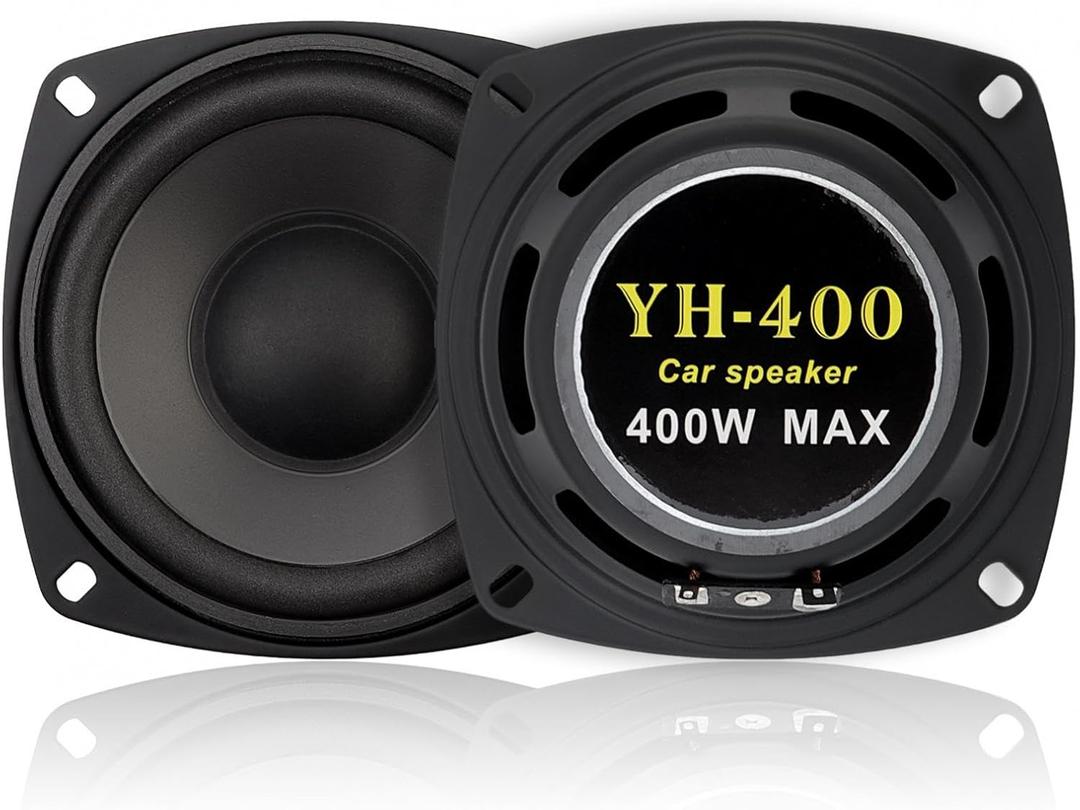 2 Pieces 4 Inch 2-Way Car HiFi Coaxial Speaker Vehicle Door Auto Audio Music Stereo Full Range Frequency Speakers