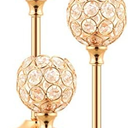 3 Pcs Crystal Candle Holder 3 Sizes Candle Holders for Wedding Table Centerpiece, Table Decor, Candlestick Holder for Fireplace Candelabra, Home Living Room Decor
