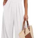 ANRABESS Women Jumpsuits Sleeveless V Neck Elegant Dressy Casual Backless One Piece Pants Romper 2026 Summer Outfits, M