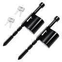 RETRUE Tongue Coupler Lock Adjustable Tongue Pin 1/4" Diameter, Fits 1/2" to 3" Latch-Type Coupler for RV, Truck, Towing, 2 Pack