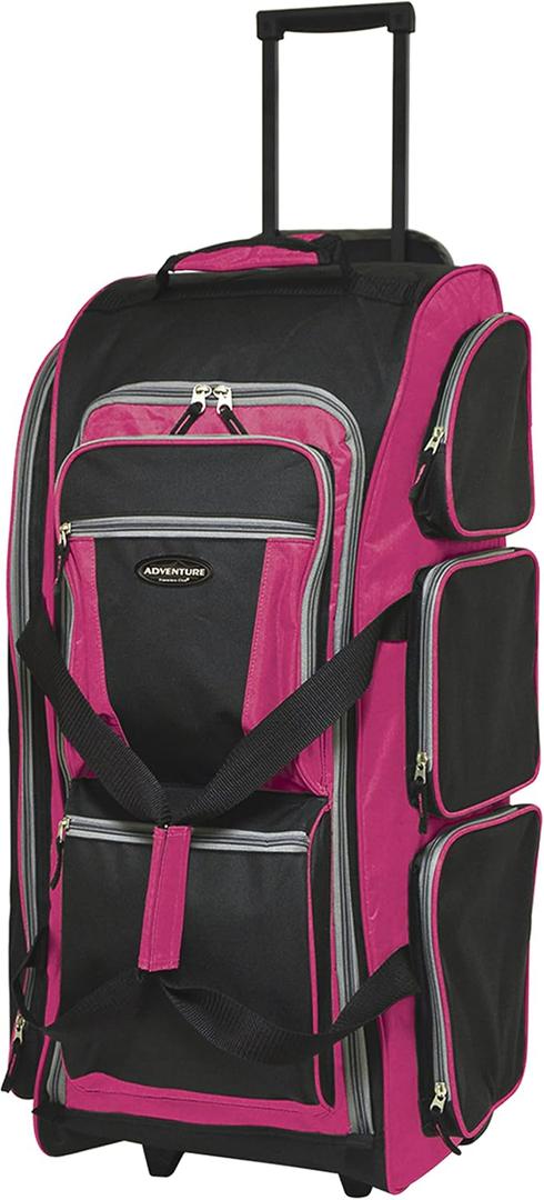 Travelers Club Xpedition 30 Inch Multi-Pocket Upright Rolling Duffel Bag