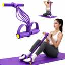 Pedal Resistance Bands with Handles, Upgraded 6/8/10 Tube Heavy Duty TPE Non-Slip NBR+PP, Full Body Yoga Workout Band for Abdomen Leg Glute, for Men and Women