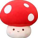WeBingo Mushroom Plush Pillow, 9 Inch Cute Large Mushroom Decor Stuffed Animal Plushies Stuffy for Girl Boy Kid Adult, Giant Big Jumbo Soft Toy Gift for Birthday Christmas Valentine's Day