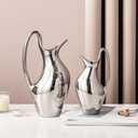 DOITOOL Ceramic Pitcher Vase 9.44 Inch Rustic Decorative Flower Vase for Home Office Kitchen Living Room Farmhouse Style