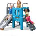 Step2 Scout & Slide Climber, Kids Outdoor Playset, Backyard Playground Set, Slide, Climbing Wall, Tunnel, Outside Vintage Style Jungle Gym, for Toddlers 2-6 Years Old