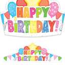 Carson Dellosa 30-Piece Birthday Crowns for Kids, Happy Birthday Party Hats for Kids, Colorful Paper Birthday Crowns for Classroom Party Supplies, Birthday Classroom Décor