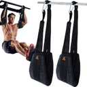 Hanging Ab Straps for Pull Up Bar (Pair), Rip Resistant Heavy Duty Ab Sling Straps Padded Arm Support Slings for Ab Workout, Leg Raises and Knee Ups, Pull Up Straps for Men Women