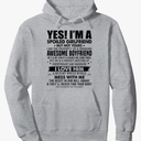 Yes I'm A Spoiled Girlfriend But Not Yours Awesome Boyfriend Pullover Hoodie S