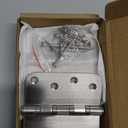 KOLET Ball Bearing Door Hinges, 4 x 4 Inches Door Hinges, Square and 5/8'' Radius Corner, Heavy Duty Stainless Steel Hinges, Smooth and Quiet, Non Removable Pin, Brushed Nickel, 3 Pack