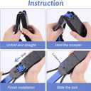 PPOGOO Non-Breakable Pooper Scooper for Dogs and Cats with Long Handle High Strength Material and Durable Spring for Easy Grass and Gravel Pick Up