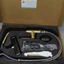 TRIPHIL Waterfall Bathroom Faucets with 3 Mode Pull Down Sprayer,Single Handle Modern Bath Sink Faucet with Pop Up Drain and Deck Plate,Brusehd Gold 1 Hole RV, Bar,Restroom,Lavatory,Vanity Tap