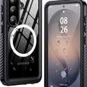 ANTSHARE for Samsung Galaxy S26 Case Waterproof, Built-in Lens & Screen Protector, [Compatible with MagSafe] Shockproof Dropproof Dustproof Full Body Phone Case for S26 6.3"-Black/Clear
