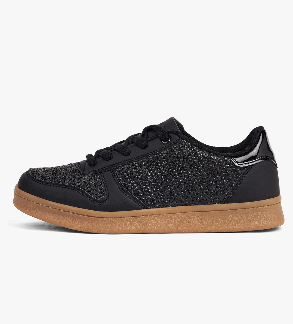 LUCKY STEP Retro Trainers Women Fashion Sneakers Braided Classic Raffia Casual Anti-Slip Tennis Woven Walking Shoes 7