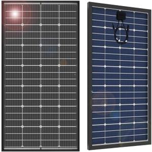 JJN Bifacial 200 Watt Solar Panel 12V 10BB Monocrystalline Solar Panels High Efficiency Solar Module for RV Home Battery Charging Farm Trailer Camper Marine Off Grid System Single Piece