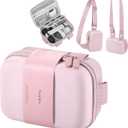 TAAOKA Digital Camera Case, Waterproof & Protective Small Camera Bag with 2 Carrying Ways, Lightweight camera sling bag for PowerShot ELPH 180/190 / Sony DSCW800/DSCW830 - Pink
