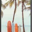 GEORHJ Poster Wall Art Picture Canvas Print Painting Poster Surfboards On The Beach Wall Picture Art Living Room Home Decor Kitchen and Dining Room Wall Decoration 15x21inch (metal frame)