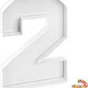 10" Fillable Cardboard Number Charcuterie Boxes,Cardboard Number Tray,Papier Mache Numbers,Digital Candy Boxes Birthday Decorations Gifts White(white,2)