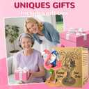 Funny Flamingo Gnome Solar Garden Statue with LED Light - Outdoor Yard Lawn Patio Decor - Great Birthday Housewarming Gift for Women, Mom, Grandma